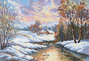 Набор для вышивания бисер-нитки МАТРЕНИН ПОСАД арт.37х49 - 0027/БН Ранняя весна