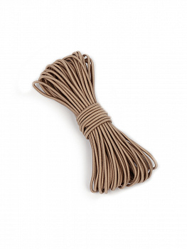 Резинка-шнур 3мм шляпная круглая TBY цв. F308 бежевый рул.10м (±0,5м)