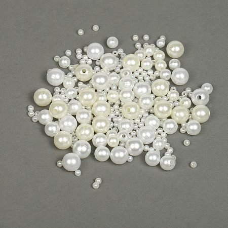 Бусины круглые перламутр ассорти 50г