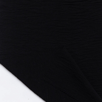 Ткань Лен Манго 110 г кв.м 100% полиэстер шир.148 см арт.Р.34098.11 цв.11 черный уп.30м (±5м)