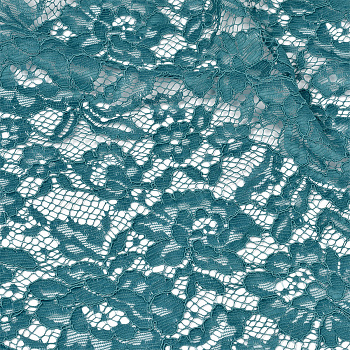 Кружевная ткань (гипюр) с кордом арт.TBY.LN-3002 шир.145см 130 г/м² цв.908 морская волна уп.22,86м