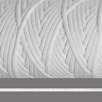 Шнур для вязания х/б 04мм цв.белый уп.100м