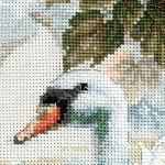 Набор для вышивания РИОЛИС арт.1726 Белые лебеди 25х25 см