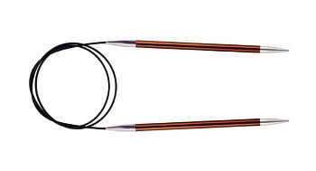 47192 Knit Pro Спицы круговые для вязания Zing 5,5мм/120см, алюминий, охра