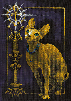 Набор для вышивания PANNA Золотая серия арт. K-0897 Египетская кошка 23х35 см
