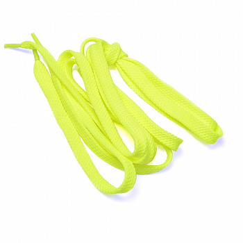 Шнурки плоские 9 мм 7с859 длина 100 см, компл.2шт, цв.люминесц.желтый