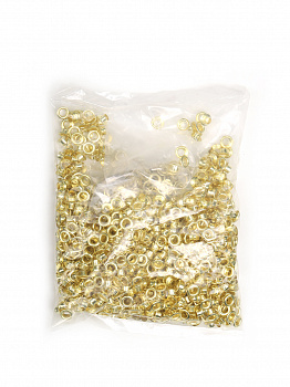 Люверсы сталь TBY.2510 №2 (Ø 4мм, h 3,7мм) цв. золото уп. 1000шт