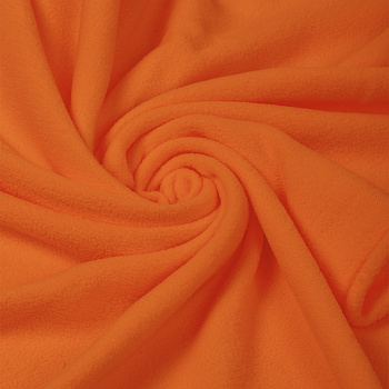 Ткань флис 2-х ст. TBY-0059-157.27 190 г/м² 100% ПЭ шир.150см  цв.F157 оранжевый рул.24кг