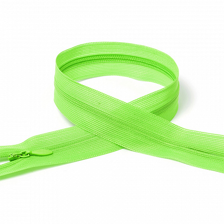 Молния Mzip пласт. потайная №3 50см н/р цв.F334 ярк.зеленый уп.50шт