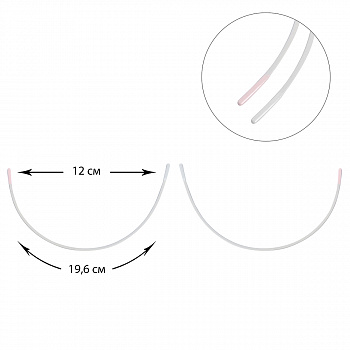 Косточки корсетные полукруг металл TBY-75411 12х19,6см уп.100шт
