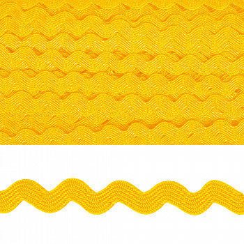 Тесьма декоративная Вьюнчик TBY арт.64312 шир.5мм цв.F110 желтый уп.32,92м
