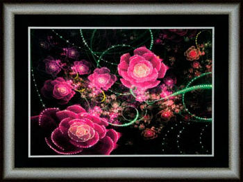 Набор ЧМ арт. КС-103 для изготовления картины со стразами Розовое сияние 30,3x42 см