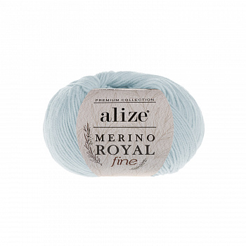 Пряжа для вязания Ализе Merino Royal Fine (100% шерсть) 10х50г/175м цв.480 св.синий