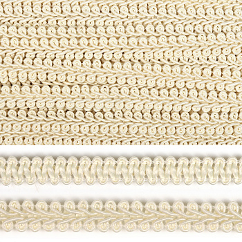 Тесьма Шанель плетеная TBY шир.12мм 0384-0016 цв.F102 молочный уп.18,28м