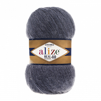 Пряжа для вязания Ализе Angora Real 40 (40% шерсть, 60% акрил) 5х100г/480м цв.411 джинс меланж