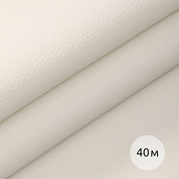 Экокожа 450 г/м² 100% PVC шир.140 см арт.KN.01 цв.белый рул.40м