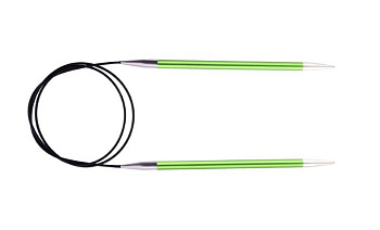 47187 Knit Pro Спицы круговые для вязания Zing 3,5мм/120см, алюминий, хризолитовый