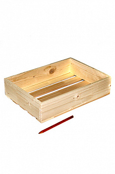 Коробка деревянная 120 прямоуг. ( 28х20х6см )