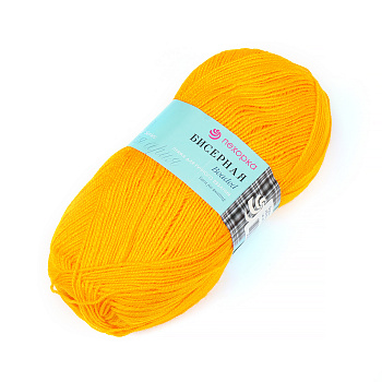 Пряжа для вязания ПЕХ Бисерная (100% акрил) 5х100г/450м цв.485 желто-оранжевый