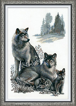 Набор для вышивания РИОЛИС арт.100/021 Волки 40х60 см