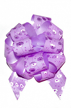 Бант шар 502/08-65 лютики фиолетовые (4,8х143см)