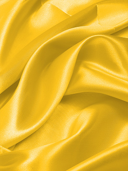Ткань Атлас-сатин 67 г/м² 100% полиэстер шир.150 см арт.AS.30 цв.желтый уп.3м