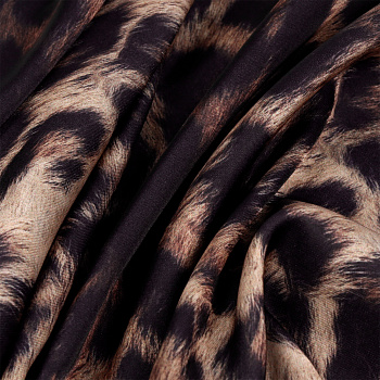 Ткань шелк Армани креп 90 г/м² 97% полиэстер, 3% лайкра шир.148 см арт.T.0404.1 цв.01 коричневый рул.25м