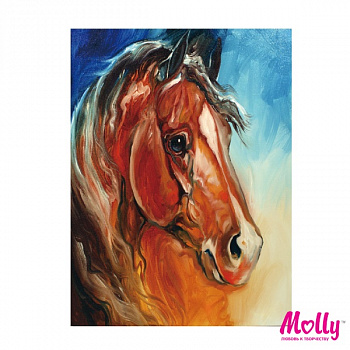 Картины по номерам Molly арт.KH0053 Рыжий конь (12 Цветов) 15х20 см