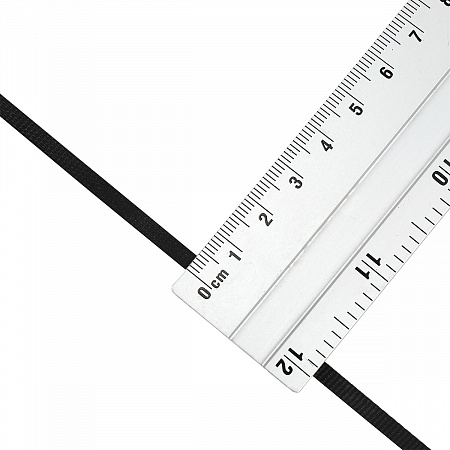 Резинка латексная для купальников 04мм рифленая TBY-48420 цв.черный уп.1кг (≈410м)