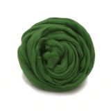 Шерсть для валяния ТРО Гребенная лента (100%полутонкая шерсть) 100г цв.0434 зеленый