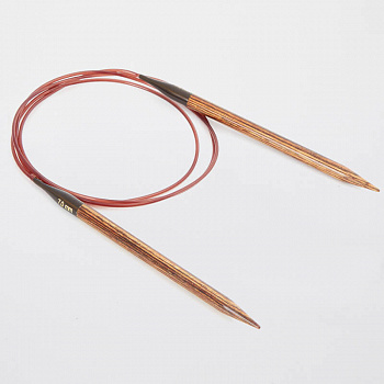 31088 Knit Pro Спицы круговые для вязания Ginger 3,75мм/80см, дерево, коричневый