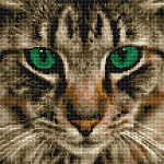 Картины мозаикой Molly арт.KM0671 Бенгальская кошка (15 цветов) 30х30 см