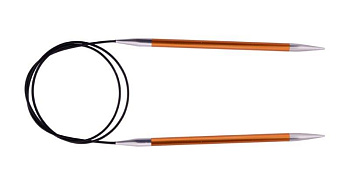 47184 Knit Pro Спицы круговые для вязания Zing 2,75мм/120см, алюминий, сердолик