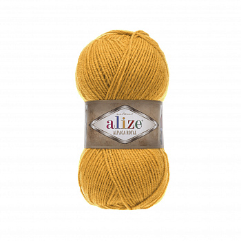 Пряжа для вязания Ализе Alpaca Royal (30% альпака, 15% шерсть, 55% акрил) 5х100г/280м цв.002 шафран