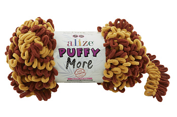 Пряжа для вязания Ализе Puffy More (100% микрополиэстер) 2х150г/11,5м цв.6276