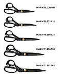 Maxwell Black ножницы портновские 12" 305*165 цельнометалл. ручка силикон