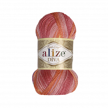 Пряжа для вязания Ализе Diva Batik (100% микрофибра) 5х100г/350м цв.7073
