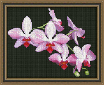 Набор для вышивания ЮНОНА арт.0116 Ветка орхидеи 22,5х17,5 см