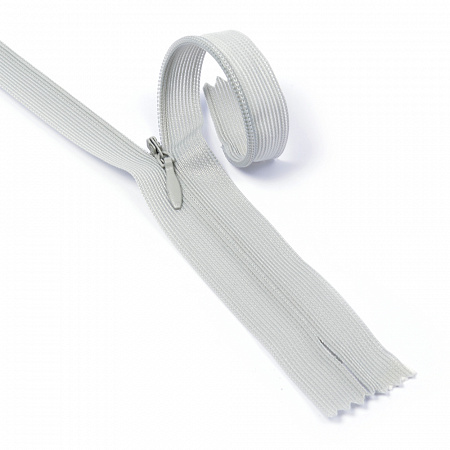 Молния Mzip пласт. потайная №3 20см н/р цв.F313 св.серый уп.50шт