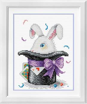 Схема для вышивания крестом МП СТУДИЯ арт.СК-048 Волшебный кролик 18х14 см