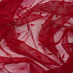 Сетка эластичная "Сердечки" KRUZHEVO арт.OLG015 55г/м² ш.150см цв.101 темно-красный рул.26кг (1кг - 12,7м)