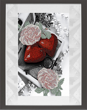 Набор для вышивания бисером КРАСА И ТВОРЧЕСТВО арт.21018 Цветы 17 19х31,4 см