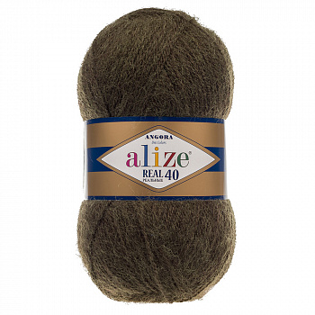 Пряжа для вязания Ализе Angora Real 40 (40% шерсть, 60% акрил) 5х100г/480м цв.567 зеленый меланж