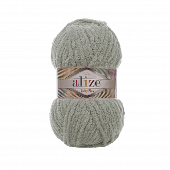 Пряжа для вязания Ализе Softy Plus (100% микрополиэстер) 5х100г/120м цв.296 серый