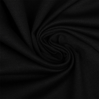 Ткань Джерси Академик, 260г/м²  20% виск 75% пэ 5%лайкра  шир.150см арт.ЭТ 260-26 цв.черный уп.10 м (1кг-2,8м)