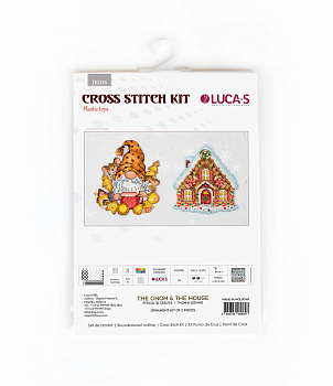 Набор для вышивания LUCA-S арт. JK036 Гном и домик 13х15 см