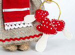 Набор для изготовления игрушки из льна и хлопка с волосами из пряжи арт.ПЛДК-1453 Баба Яга 21 см