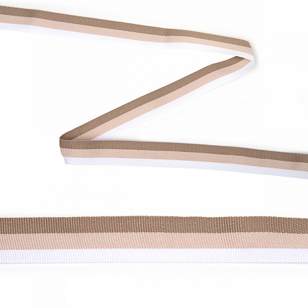 Тесьма тканая Рубчик неэластичная Лампас TBY NET7720 шир.20мм уп,45,7м