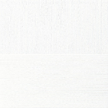 Пряжа для вязания ПЕХ Классический хлопок (100% мерсеризованный хлопок) 5х100г/250м цв.001 белый