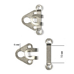 Крючок брючный пришивной 14 (2 части) ВОС С-25 28х19мм цв. никель уп. 500шт